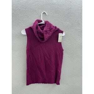 Survival Womens Sweater Tank Top Size Small Purple Crowl Neck Sleeveless VTG NWT